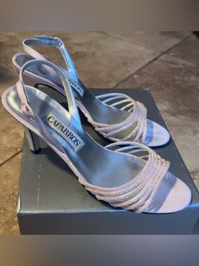 Caparros | Women’s Pale Pink Strappy Slingback Heels Shoes